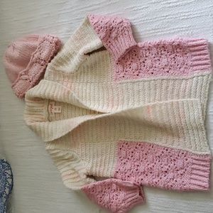 Sweater coat with hat